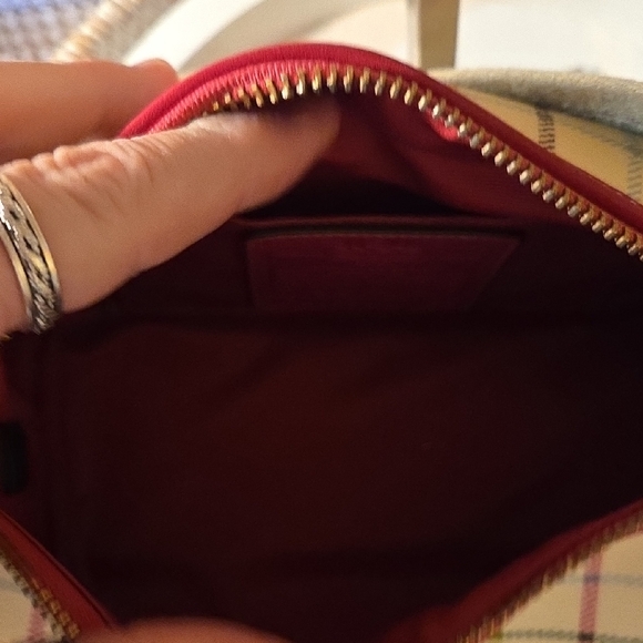 Coach Checkered Shoulder Bag - Cream and Pink - Picture 5 of 7